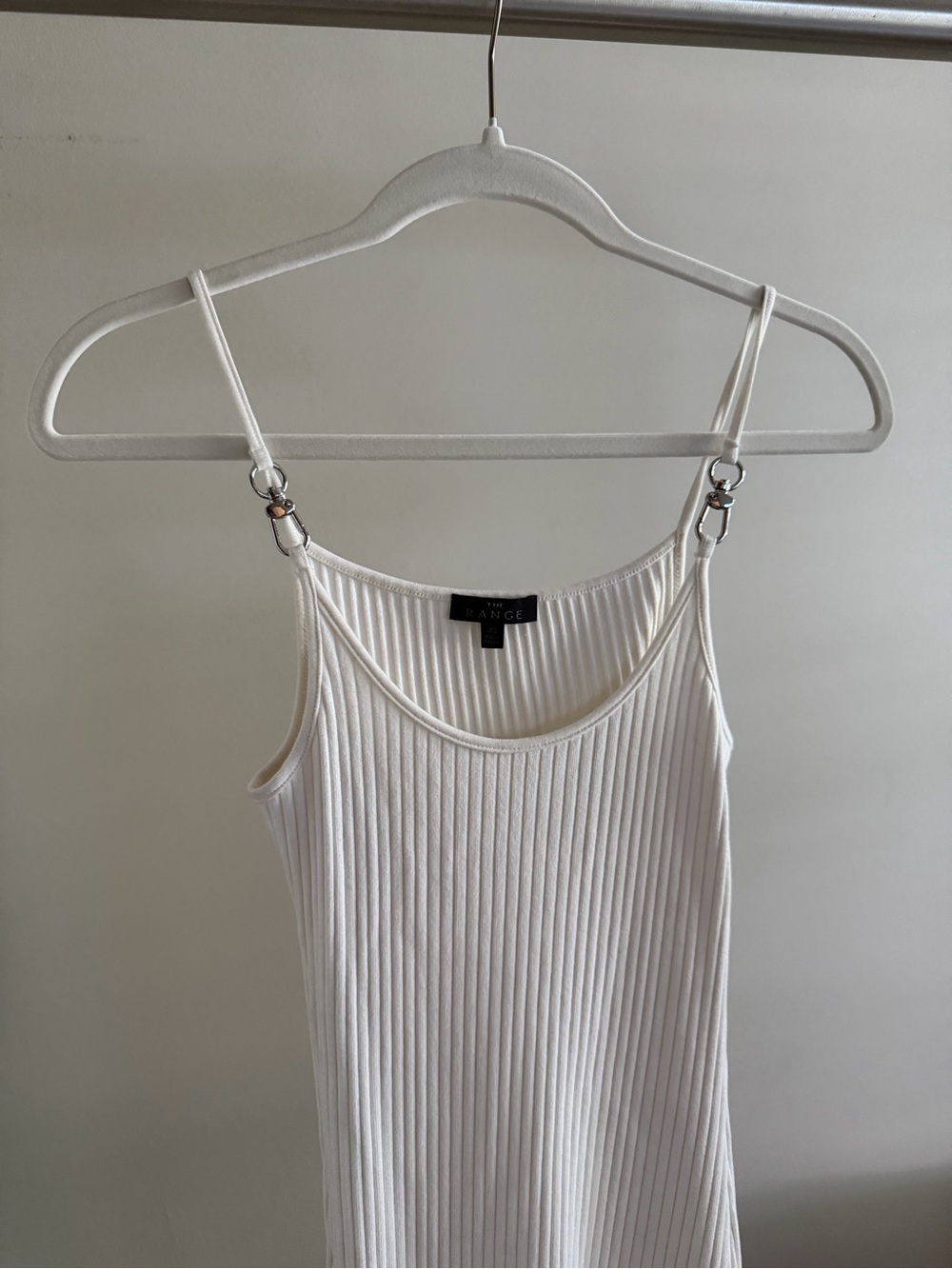 The Range NYC White Ribbed maxi dress
